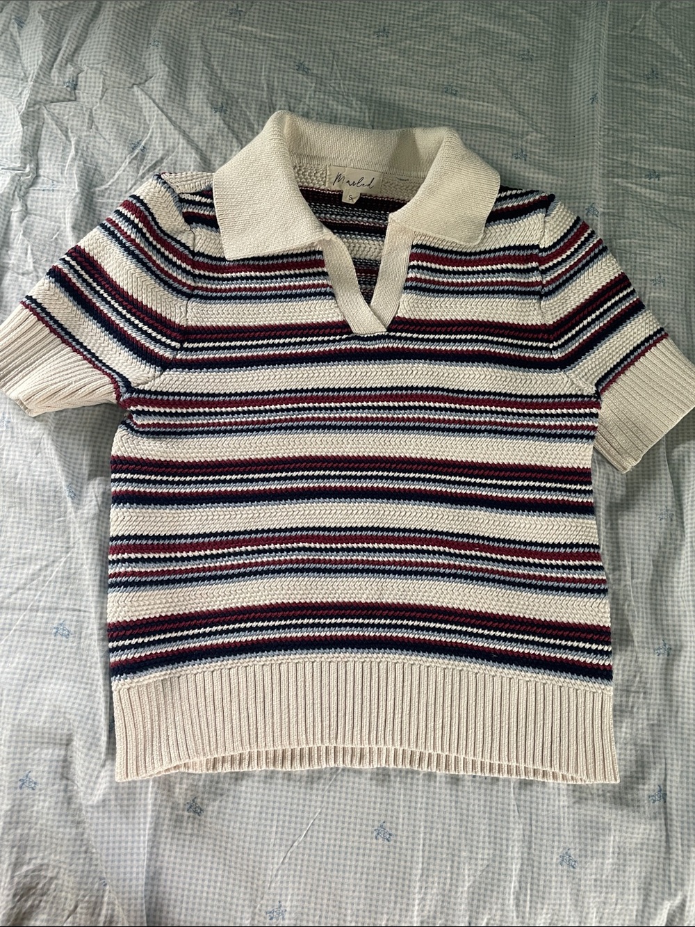 NWOT Cute Collared Sweater with Short Sleeves